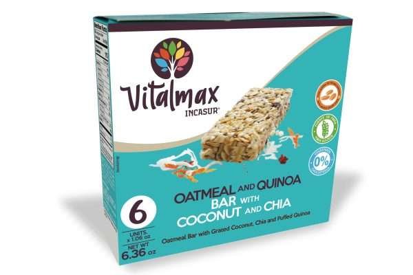 Oatmeal and Quinoa Bar with Coconut and Chia