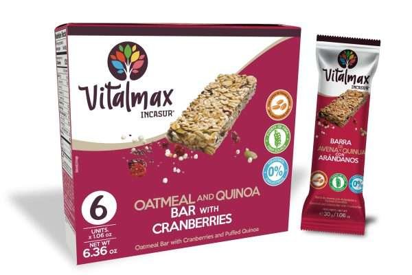 Oatmeal and Quinoa Bar with Cranberries pack